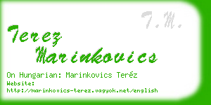 terez marinkovics business card